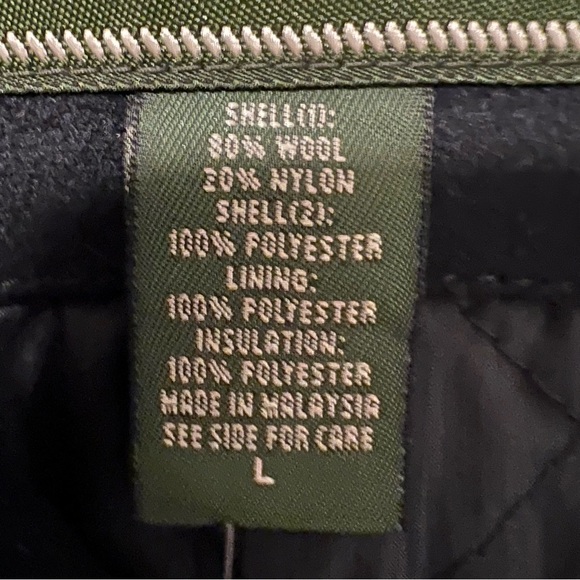 EDDIE BAUER Wool Blend Jacket Quilted Lined Navy Chore Jacket Workwear NWT - Picture 6 of 10